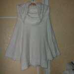 Pull chauve souris blanc etam À col bénitier taille m Pull chauve souris blanc etam À col bénitier taille m