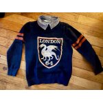 Pull col chemise en chambray london gar�on (vertbaudet)