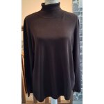 Pull � col roul� marron