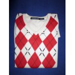 Pull col v h&m viktor & rolf ecru imprime