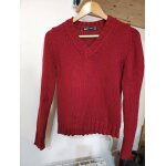 Pull col v rouge zara m