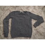 Pull court fin gris s