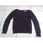 Pull court noir cache cache taille 34 - 36 . .