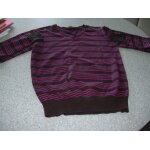 Pull  devred  ray� noir et violet  t - s