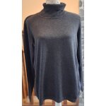 Pull doux gris � col roul�