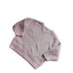 Pull doux tricot rose p�le 12mois
