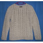 Pull cru  torsades. h&ampm. acrylique. laine. taille s / 36