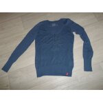 Pull esprit lger bleu moyen boutons taille xs tbe