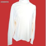 Pull femme molletonn� beige - col roul� - manche longue - taille 42 / 44 - polyester et �lasthane