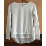 Pull fin blanc et voile. bershka. polyester. elasthanne. taille 36