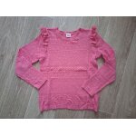 Pull fin fille maille ajoure rose bonbon tape  l'oeil - 10 ans