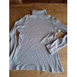 Pull fin gris col roul� taille 38 maille chaussette
