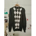 Pull gris losanges blancs / roses l celio.