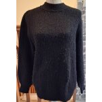 Pull � grosses mailles noir