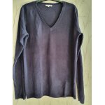 Pull homme bleu marine col v