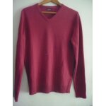 Pull de marque in extenso - taile m ? couleur fuchsia - col en v ? bas de manche � c�te ? 100 % acrylique ...
