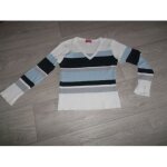 Pull jennyfer bleu marine, ciel, gris et blanc taille xs / s tbe
