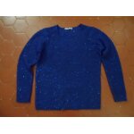 Pull jersey bleu blanche porte