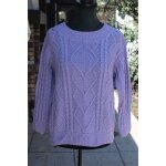Pull julie guerlande de couleur parme rehauss�e de c�tes au dessin vari�. coton50% & acrylique 50%. taille:s. ...