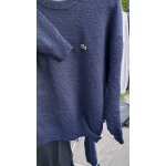 Pull lacoste bleu marine laine manches longues