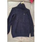 Pull lacoste col roul� bleu fonc� 16 ans - s
