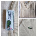 Pull lacoste vintage col v