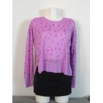 Pull l�ger rose avec traits de peinture rose fushia brillant - taille s - zara