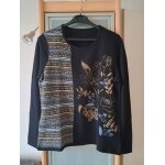 Pull lger neuf taille 40 - 42 gmo noir motif