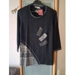Pull l�ger neuf taille 40 - 42 gris chin� d�tails