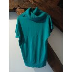 Pull l�ger vert femme manches courtes taille m