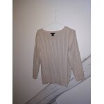 Pull long en maille rose poudré beige nude décolleté col rond femme taille 38 Pull long en maille rose poudré beige nude décolleté col rond femme taille 38