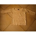 Pull manches 3 / 4 ecru argente taille xs marque h&m Pull manches 3 / 4 ecru argente taille xs marque h&m