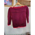 Pull manches 3 / 4 rouge topshop 38 Pull manches 3 / 4 rouge topshop 38