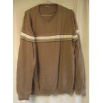 Pull marron clair et rayé - in extenso - taille l Pull marron clair et rayé - in extenso - taille l