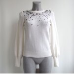 Pull mohair blanc perlé h&m 34 - 36 Pull mohair blanc perlé h&m 34 - 36