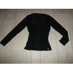 Pull morgan noir froufrous faux gilet taille s