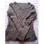 Pull naf naf m marron chin� blanc