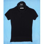 Pull noir  col roul. manches courtes. camaieu. acrylique. polyamide. taille 38
