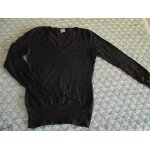 Pull noir col v camaeu taille 2