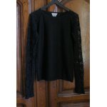 Pull noir dentelle ikks - taille m