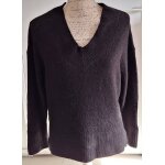 Pull noir doux À col en v Pull noir doux À col en v