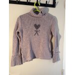 Pull oka�di mauve � col roul� - fille 12 ans - style �cole