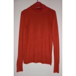 Pull orange  col roul. camaieu. viscose. polyamide. taille 36 / 38