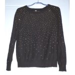 Pull - over noir avec applications métalliques dorées sur la face avant et le devant des manches - pimkie ... Pull - over noir avec applications métalliques dorées sur la face avant et le devant des manches - pimkie ...