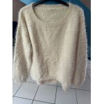 Pull en peluche blanc cassé taille 44 teddy smith en très bon État Pull en peluche blanc cassé taille 44 teddy smith en très bon État