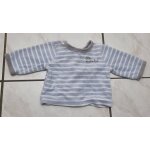 Pull polaire verbaudet bleu et blanc � rayure gar�on taille 1 mois