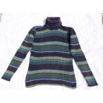Pull promod , col roul , ray diverses nuances de vert , taille 38