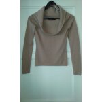 Pull ralph lauren 100% cachemire col extra large evase camel ts
