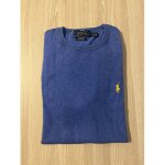 Pull ralph lauren authentique � pima cotton � bleu ciel � taille m slim fit