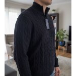 Pull ralph lauren noir torsad� - taille s -